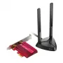 TP-Link AX3000 Wi-Fi 6 Bluetooth 5.0 PCIe Adapter, Intern, Kabellos, PCI Express, WLAN / Bluetooth, 2402 Mbit/s, Schwarz, Rot