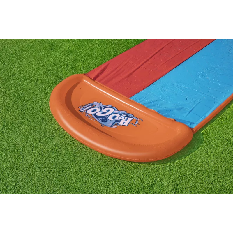 Bestway H2OGO! Doppel-Wasserrutsche mit Tsunami-Splash-Rampe 4,88 m