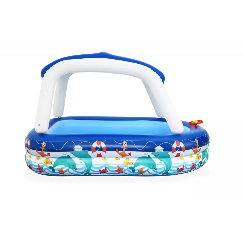 Bestway Sea Captain Aufblasbarer Familienpool mit UV Careful Sonnensegel