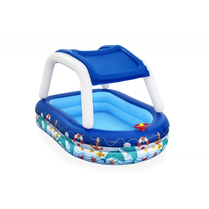 Bestway Sea Captain Aufblasbarer Familienpool mit UV Careful Sonnensegel