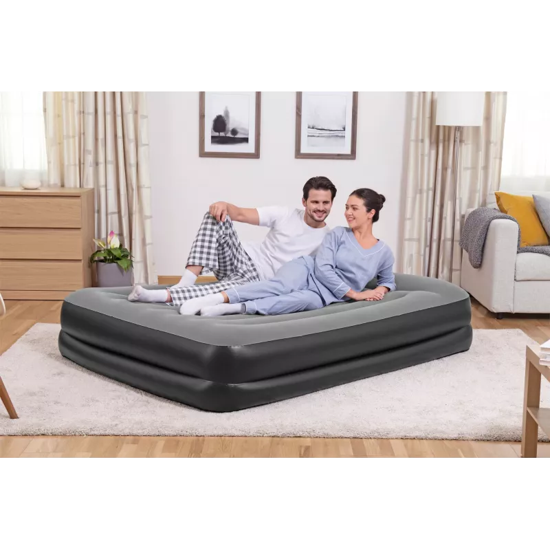 Bestway Tritech Luftmatratze Queen mit integrierter AC-Pumpe und antimikrobieller Beschichtung 2,03 m x 1,52 m x 46 cm