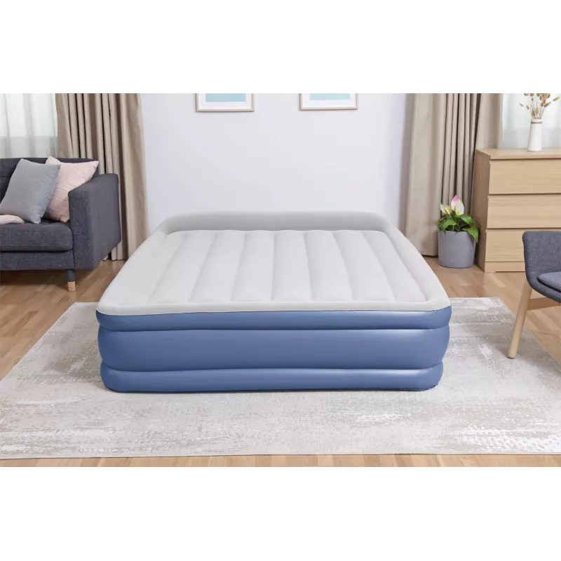Bestway Tritech Luftbett Queen mit integrierter AC-Pumpe und antimikrobieller Beschichtung 2,03 m x 1,52 m x 46 cm