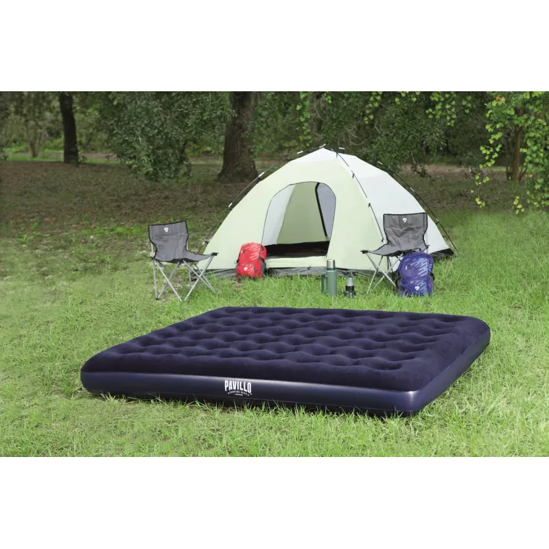 Bestway Flocked Airbed – King – 2,03 m x 1,83 m x 22 cm, Doppelmatratze