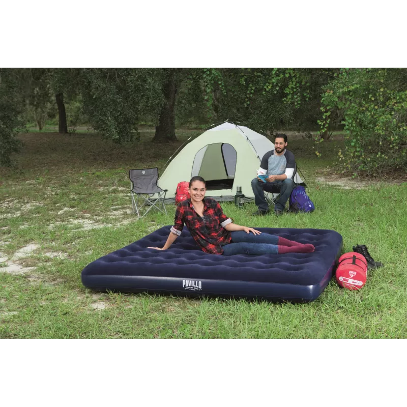 Bestway Flocked Airbed – King – 2,03 m x 1,83 m x 22 cm, Doppelmatratze