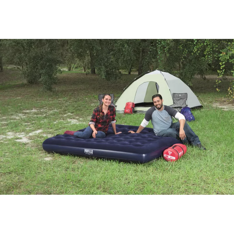 Bestway Flocked Airbed – King – 2,03 m x 1,83 m x 22 cm, Doppelmatratze