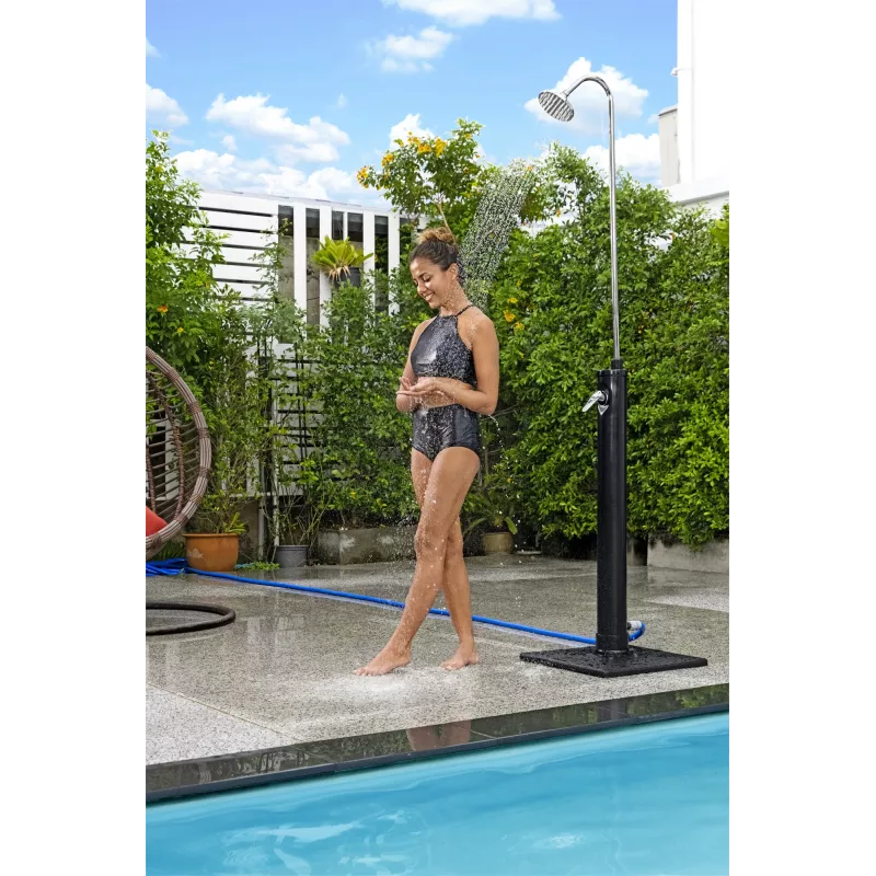 Bestway SolarFlow 8 L Aussendusche, freistehend, Schwarz, Edelstahl, 8 L, EN1112, 500 mm, 500 mm
