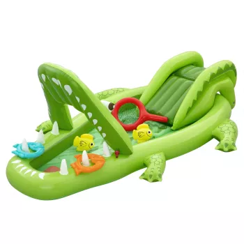 Bestway Later Gator Aufblasbarer Wasser-Spielplatz und Pool für Kinder 2,34 m x 1,63 m x 87 cm