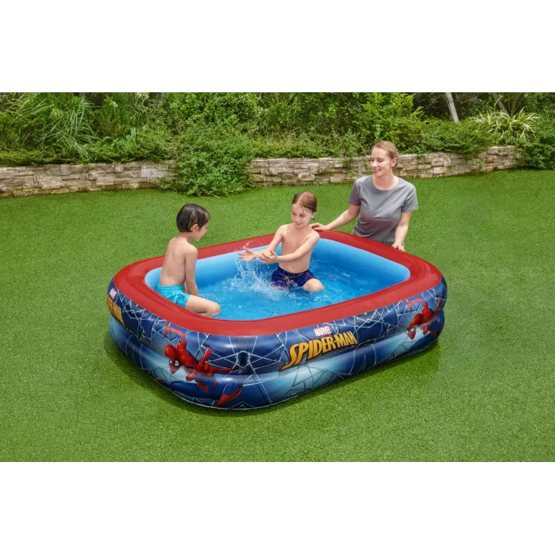 Bestway Spielpool, Aufblasbarer Pool, 450 L, Rechteckig, 6 Jahr(e), Spider-Man, Vinyl