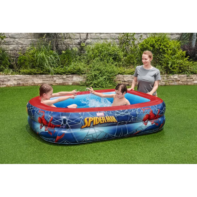 Bestway Spielpool, Aufblasbarer Pool, 450 L, Rechteckig, 6 Jahr(e), Spider-Man, Vinyl