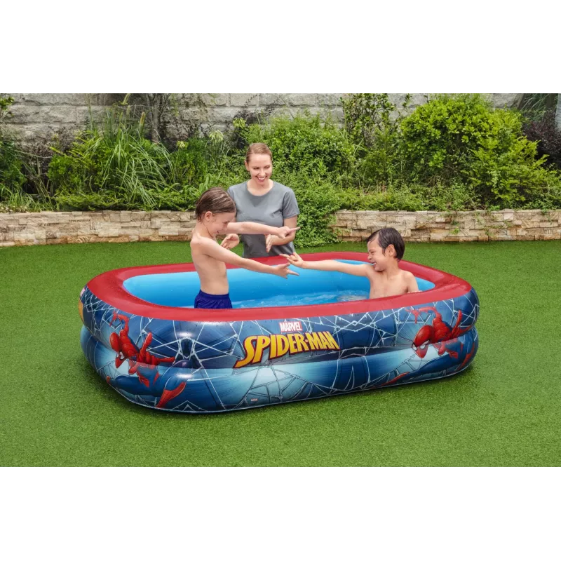 Bestway Spielpool, Aufblasbarer Pool, 450 L, Rechteckig, 6 Jahr(e), Spider-Man, Vinyl