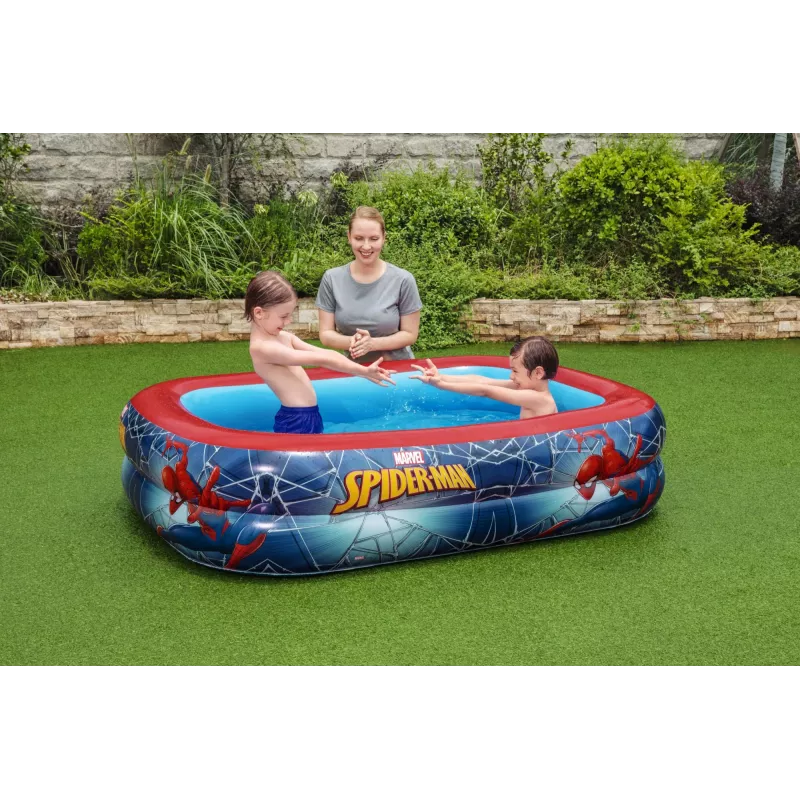 Bestway Spielpool, Aufblasbarer Pool, 450 L, Rechteckig, 6 Jahr(e), Spider-Man, Vinyl