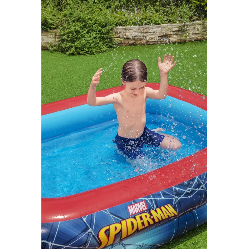 Bestway Spielpool, Aufblasbarer Pool, 450 L, Rechteckig, 6 Jahr(e), Spider-Man, Vinyl