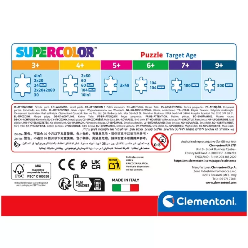 Clementoni Supercolor 26071 Puzzle 60 Stück Cartoons
