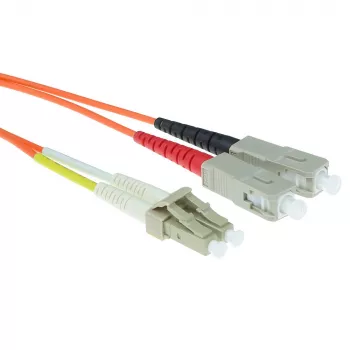ACT 3 Meter LSZH Multimode 50/125 OM2 Glasfaser-Patchkabel Duplex mit LC- und SC-Steckern