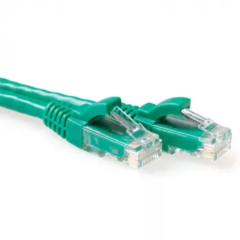 ACT Grün 10 Meter U/UTP CAT6A Patchkabel Nasenlos mit RJ45-Steckern