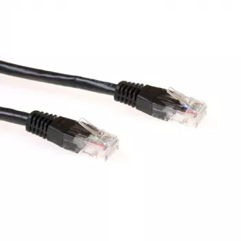 ACT Schwarzes 20 Meter U/UTP CAT6A Patchkabel mit RJ45-Steckern