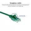 ACT Green 10 Meter LSZH U/UTP CAT6 Datacenter Slimline Patchkabel, rastnasenfrei mit RJ45-Steckern