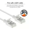 ACT Weiß 7 Meter LSZH U/FTP CAT6A Datacenter-Slimline-Patchkabel rastnasenfrei mit RJ45-Steckern