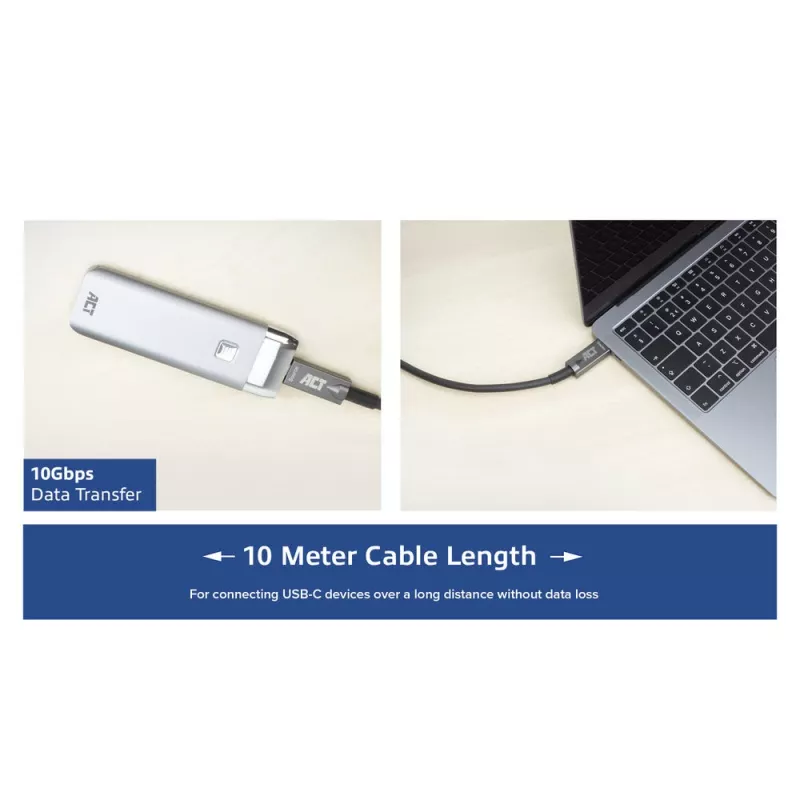 ACT USB-C 3.2 Gen2 Active Optical Kabel (AOC) Verbindungskabel, 10 m