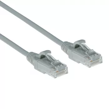 ACT Grau 0,15 Meter LSZH U/UTP CAT6 Datacenter Slimline Patchkabel, rastnasenfrei mit RJ45-Steckern