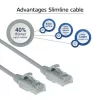 ACT Grau 0,15 Meter LSZH U/UTP CAT6 Datacenter Slimline Patchkabel, rastnasenfrei mit RJ45-Steckern