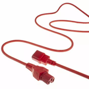 ACT Stromkabel C14 - C15 rot 3 m, 3 m, C14-Kupplung, C15-Kupplung, 250 V, 10 A
