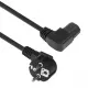ACT Stromkabel Netzstecker CEE7/7 Stecker (gewinkelt) - C15 (gewinkelt links) IEC60320 schwarz 2 m