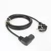 ACT Stromkabel Netzstecker CEE7/7 Stecker (gewinkelt) - C15 (gewinkelt links) IEC60320 schwarz 2 m