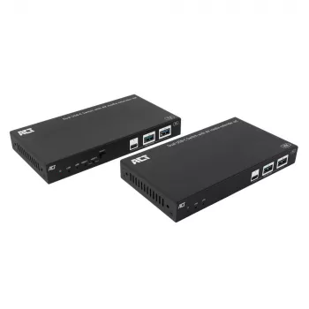 ACT AV Medien-Extender-Set mit dualem USB-C-Switch, CAT6A, 100 Meter