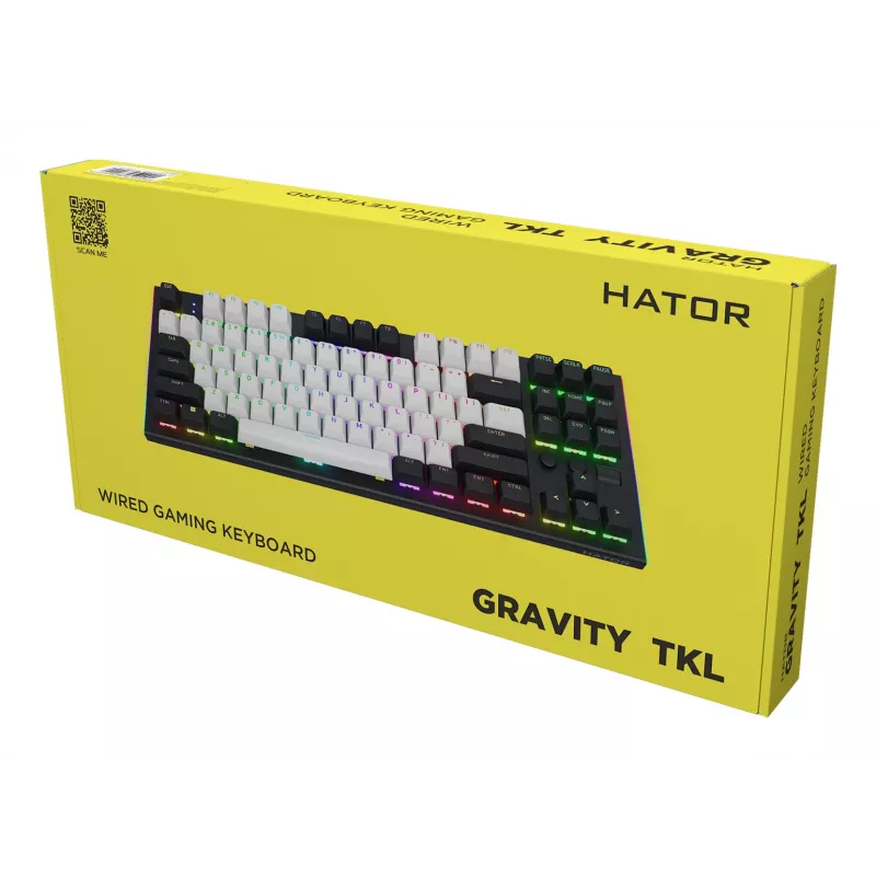 HATOR Gravity TKL Tastatur Gaming USB QWERTY US English Schwarz
