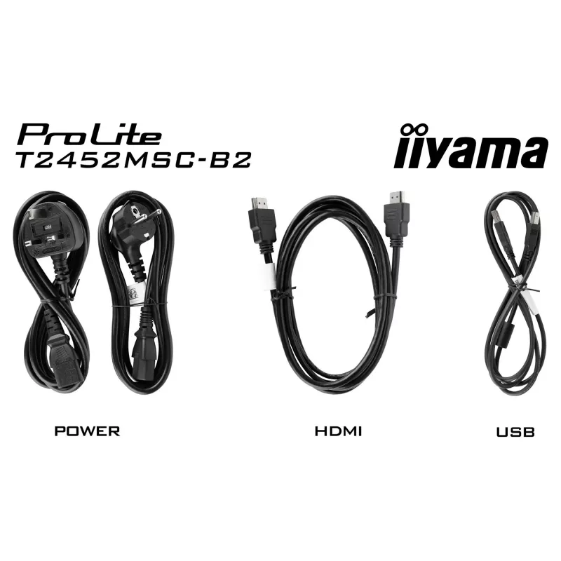 iiyama ProLite T2452MSC-B2 23,8 inch FHD Touchscreen-Monitor