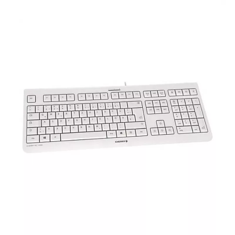 CHERRY KC 1000 Kabelgebundene USB-Tastatur - Spanisches QWERTY-Layout, Hellgrau