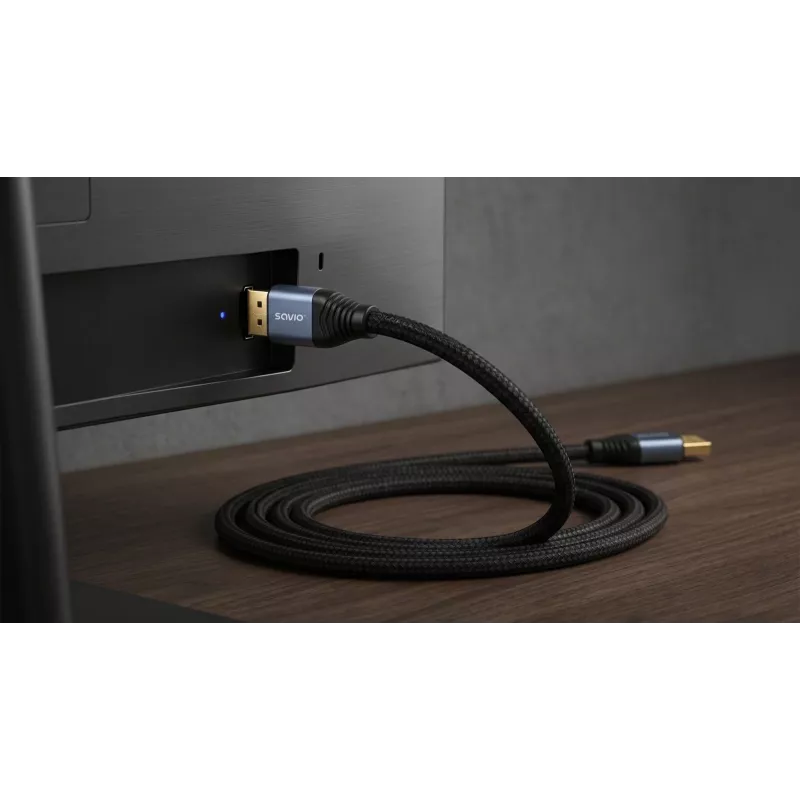 SAVIO CL-210 DisplayPort 2.1 Kabel 2m Schwarz