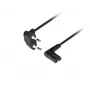 LANBERG CEE 7/16 auf IEC 320 C7 Netzkabel 3m abgewinkelt VDE Schwarz