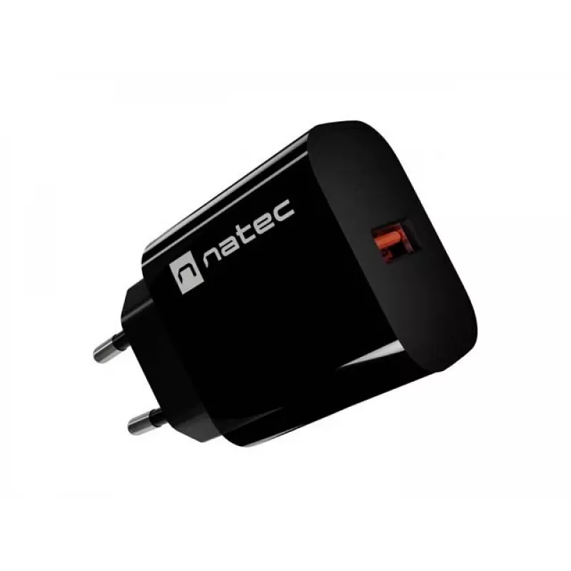 Natec Ribera USB-A Wandladegerät 18W Schwarz