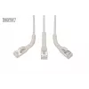 DIGITUS CAT 6A F-FTP Angled Patch Cable, Kupfer, 0,5 m, Grau, 10er-Pack