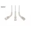 DIGITUS CAT 6A F-FTP Angled Patch Cable, Kupfer, 1 m, Grau, 10 Stück