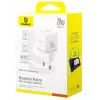 Baseus Palm 20W USB-C + USB-A Wandladegerät, Weiß