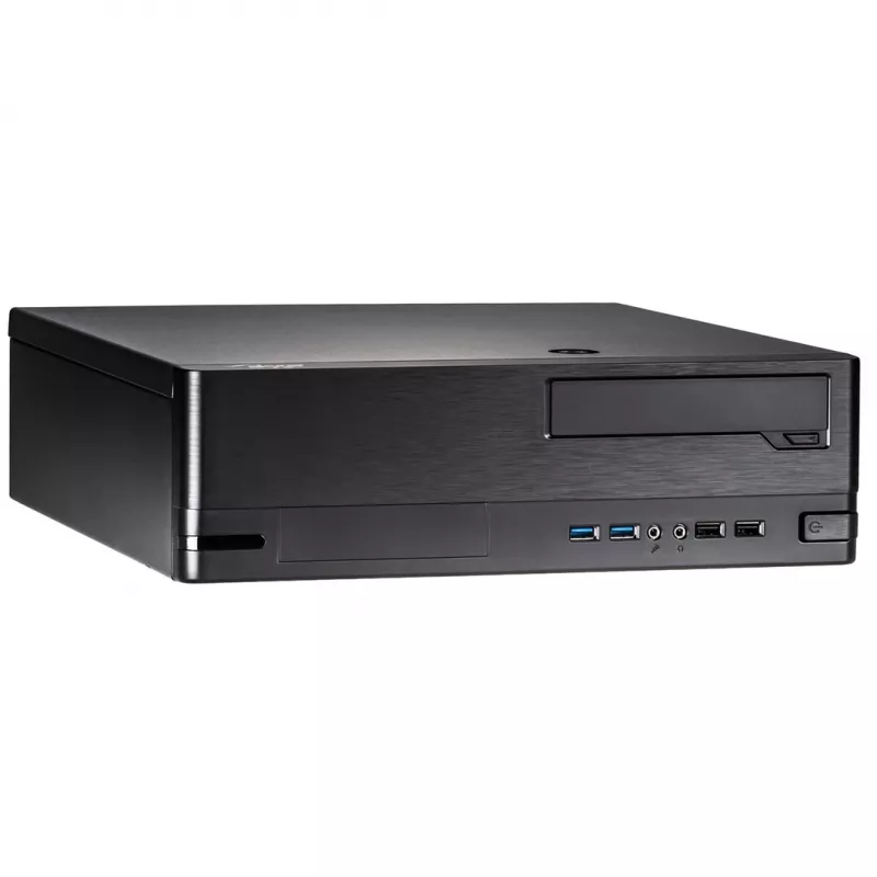 Akyga AK-502-02BK SFF-PC-Gehäuse, Micro-ATX / Mini-ITX, 2x USB 3.0, ohne Netzteil, schwarz
