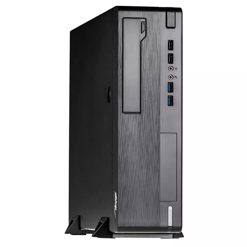 Akyga AK-502-02BK SFF-PC-Gehäuse, Micro-ATX / Mini-ITX, 2x USB 3.0, ohne Netzteil, schwarz