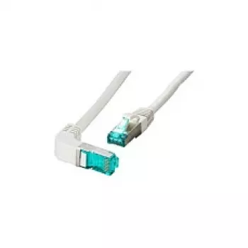 EFB-Elektronik RJ45 Patchkabel Cat.6A S/FTP LSZH 1x90° Grau 2m
