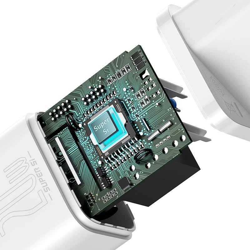 Baseus Super Si Quick Charger 20W USB-C mit Kabel (Weiß)