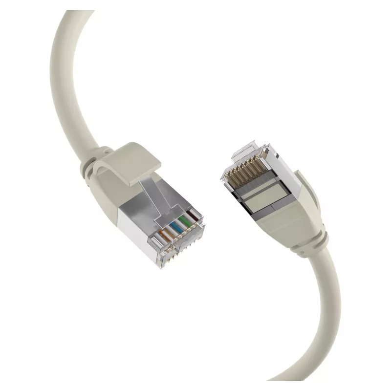 EFB Elektronik RJ45 Patchkabel Cat.6A U/FTP TPE 4mm Ultraflex Grau 2m