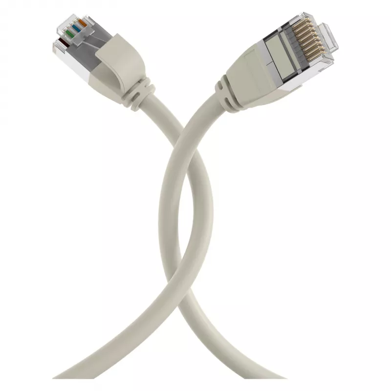 EFB Elektronik RJ45 Patchkabel Cat.6A U/FTP TPE 4mm Ultraflex Grau 2m