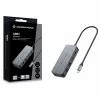 CONCEPTRONIC USB-C auf 2x Gigabit Ethernet + 2x USB-A 3.2 Gen 1 Adapter, 0,3m, Grau