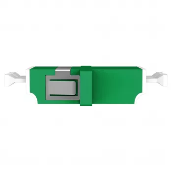 EFB Elektronik 53343.32 LWL-Kupplung LC/APC Duplex, OS2 Singlemode, grün, mit Shutter