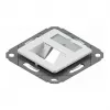 EasyLan preLink / fixLink Module Holder, 2x Keystone mit Zentralplatte 9x31,8 mm RAL 9010 (CKVD1D1)