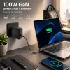 Qoltec 100W GaN USB-C PD Charger 5-20V 3-5A Black