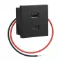Shelly USB Charger Black - Flush-Mount USB-A Charger für Smart Home