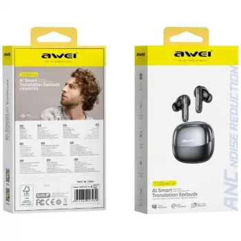 AWEI T229 ANC AI Wireless-Earbuds mit Dockingstation, Gunmetal